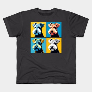 Kerry Blue Terrier Pop Art - Dog Lovers Kids T-Shirt